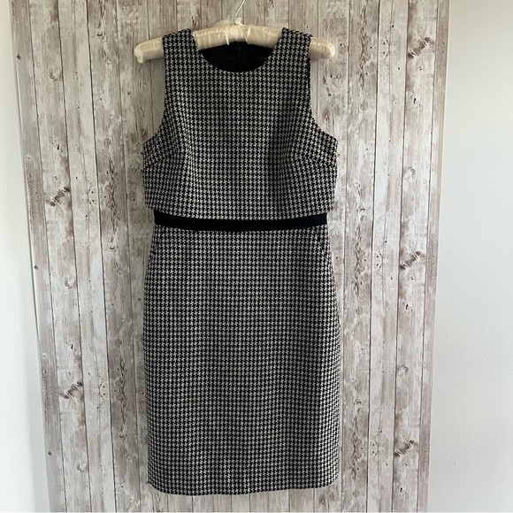 J. Crew Tweed Houndstooth Dress 6 - Picture 1 of 7